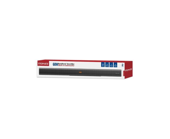Акустическая система Promate StreamBar-60 Black (streambar-60.black), изображение 2 Акустическая система Promate StreamBar-60 Black (streambar-60.black), изображение 2