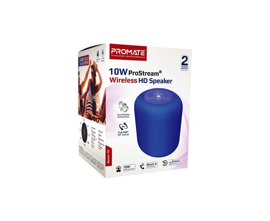Акустическая система Promate Boom-10 Blue (boom-10.blue), изображение 2 Акустическая система Promate Boom-10 Blue (boom-10.blue), изображение 2