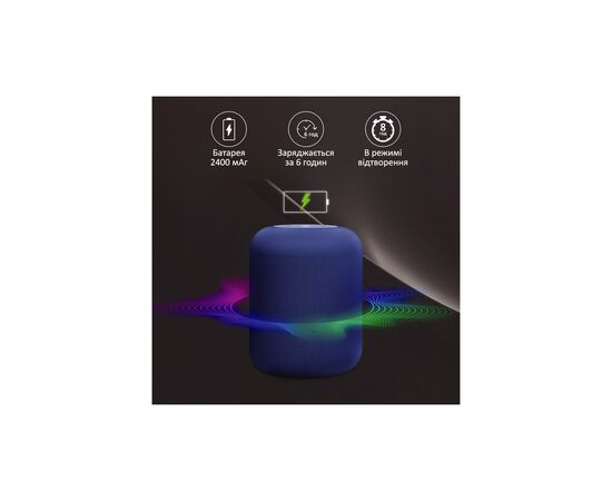 Акустическая система Promate Boom-10 Blue (boom-10.blue), изображение 4 Акустическая система Promate Boom-10 Blue (boom-10.blue), изображение 4