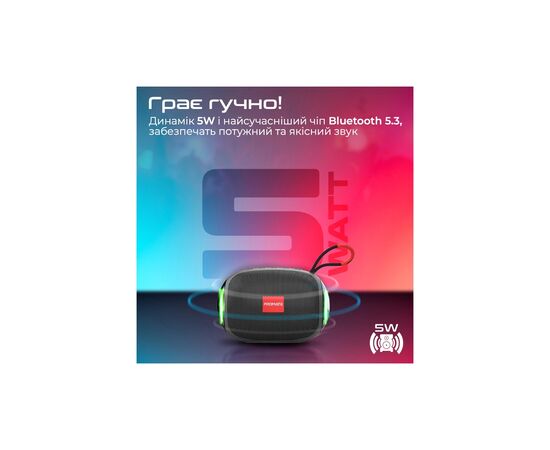 Акустическая система Promate Capsule-3 Black (capsule-3.black), изображение 3 Акустическая система Promate Capsule-3 Black (capsule-3.black), изображение 3
