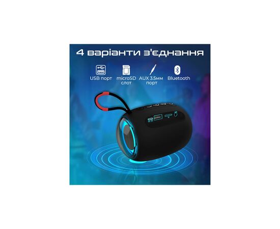 Акустическая система Promate Capsule-3 Black (capsule-3.black), изображение 6 Акустическая система Promate Capsule-3 Black (capsule-3.black), изображение 6