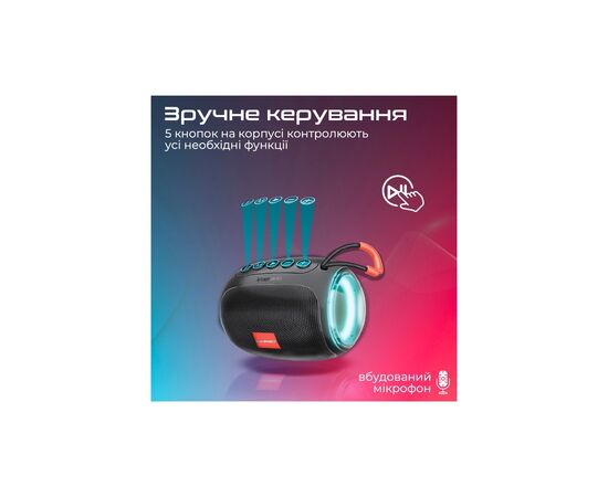 Акустическая система Promate Capsule-3 Black (capsule-3.black), изображение 7 Акустическая система Promate Capsule-3 Black (capsule-3.black), изображение 7