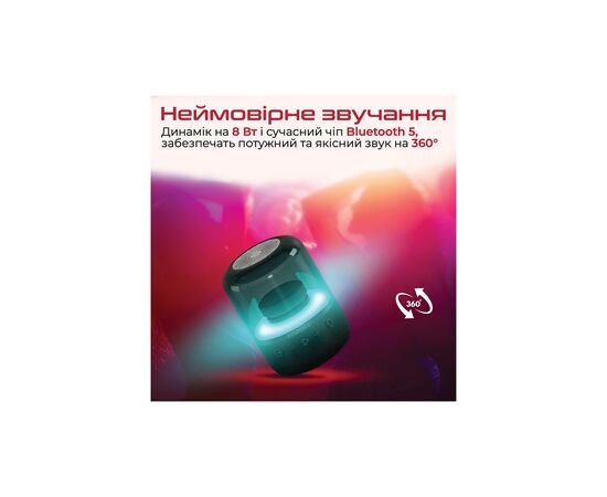 Акустическая система Promate Glitz Black (glitz.black), изображение 3 Акустическая система Promate Glitz Black (glitz.black), изображение 3