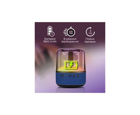 Акустическая система Promate Glitz-L Blue (glitz-l.blue), изображение 5 Акустическая система Promate Glitz-L Blue (glitz-l.blue), изображение 5