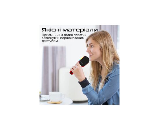 Микрофон Promate VocalMic Bluetooth 2 x AUX LED Red (vocalmic.red), изображение 11 Микрофон Promate VocalMic Bluetooth 2 x AUX LED Red (vocalmic.red), изображение 11