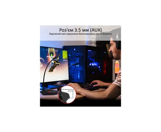 Микрофон Promate Streamer LED USB Maroon (streamer.maroon), изображение 6 Микрофон Promate Streamer LED USB Maroon (streamer.maroon), изображение 6