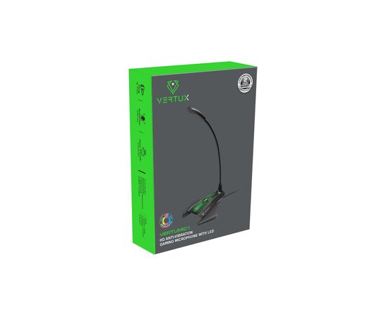 Мікрофон Vertux VertuMic-1 LED USB Black (vertumic-1.black), зображення 2 Мікрофон Vertux VertuMic-1 LED USB Black (vertumic-1.black), зображення 2