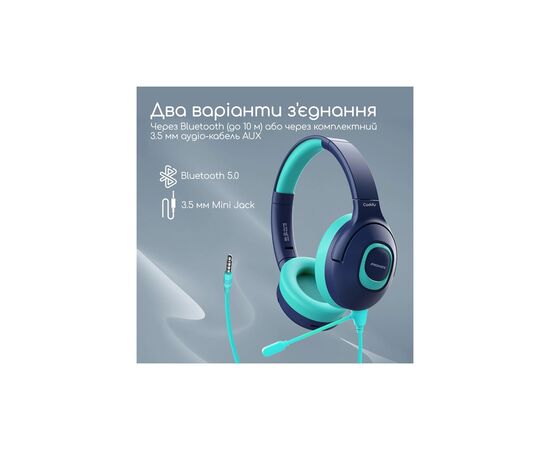 Наушники Promate Coddy Aqua (coddy.aqua), изображение 7 Наушники Promate Coddy Aqua (coddy.aqua), изображение 7