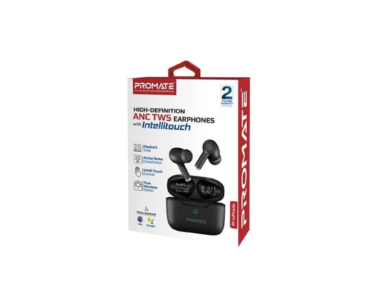 Наушники Promate ProPods Black (propods.black), изображение 2 Наушники Promate ProPods Black (propods.black), изображение 2