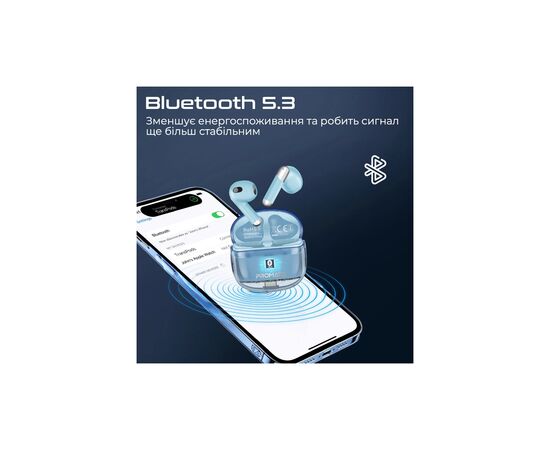 Наушники Promate TransPods Blue (transpods.blue), изображение 3 Наушники Promate TransPods Blue (transpods.blue), изображение 3