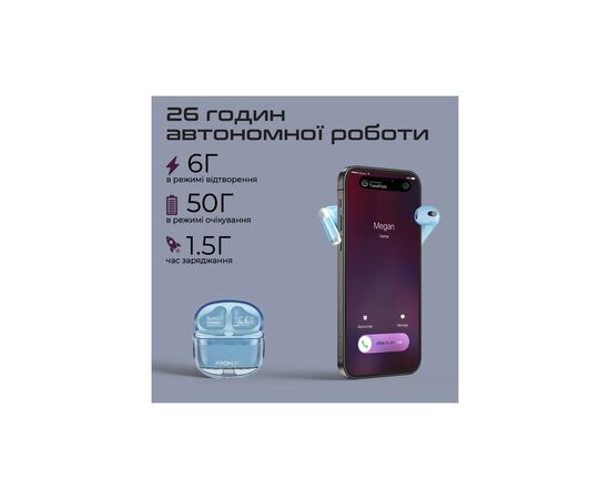 Наушники Promate TransPods Blue (transpods.blue), изображение 6 Наушники Promate TransPods Blue (transpods.blue), изображение 6