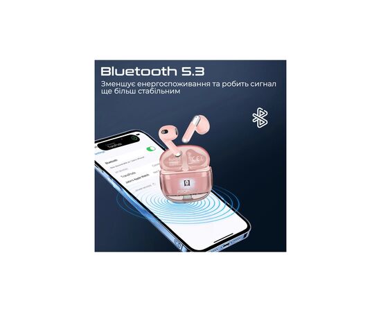 Наушники Promate TransPods Pink (transpods.pink), изображение 3 Наушники Promate TransPods Pink (transpods.pink), изображение 3