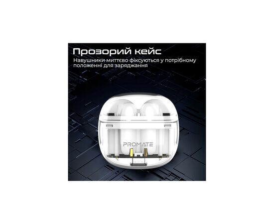 Наушники Promate TransPods White (transpods.white), изображение 8 Наушники Promate TransPods White (transpods.white), изображение 8