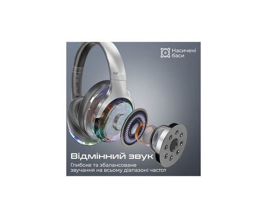 Наушники Promate TransTune Silver (transtune.silver), изображение 5 Наушники Promate TransTune Silver (transtune.silver), изображение 5