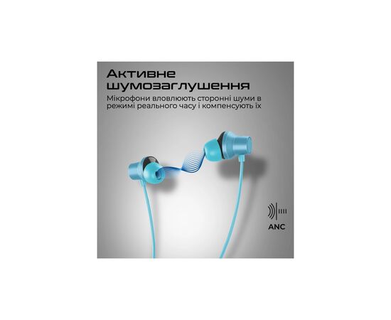 Наушники Promate ANC Velcon Blue (velcon.blue), изображение 3 Наушники Promate ANC Velcon Blue (velcon.blue), изображение 3