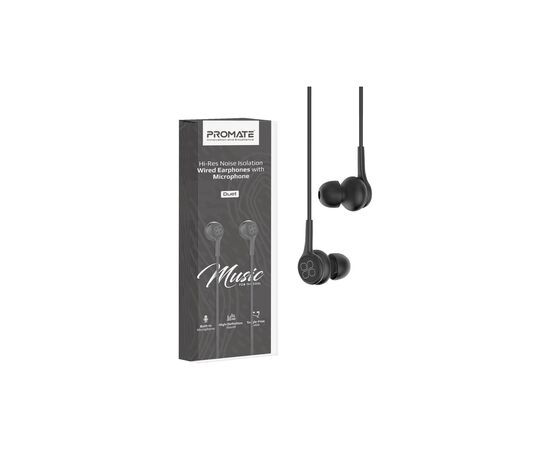 Наушники Promate Duet Black (duet.black), изображение 7 Наушники Promate Duet Black (duet.black), изображение 7
