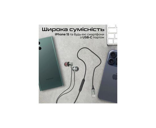 Наушники Promate Silken-C Grey (silken-c.grey), изображение 9 Наушники Promate Silken-C Grey (silken-c.grey), изображение 9