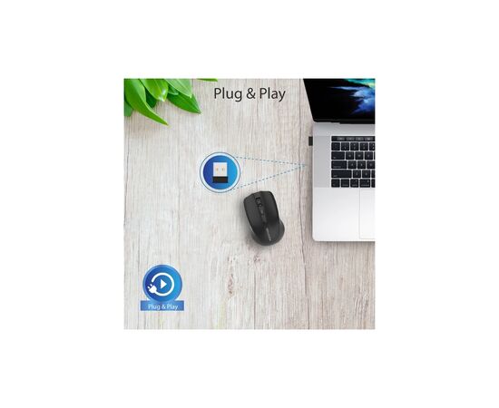 Мышка Promate Clix-8 Wireless Black (clix-8.black), изображение 5 Мышка Promate Clix-8 Wireless Black (clix-8.black), изображение 5