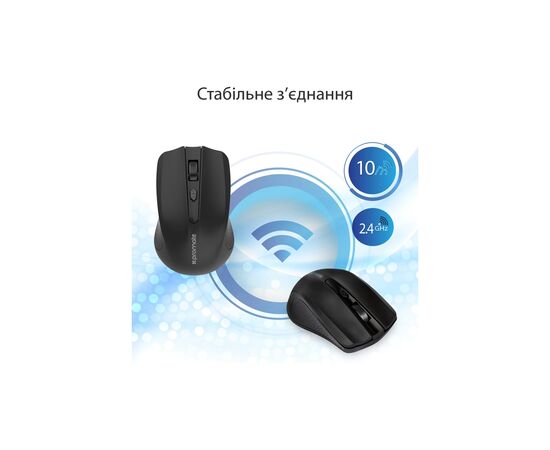 Мышка Promate Clix-8 Wireless Black (clix-8.black), изображение 6 Мышка Promate Clix-8 Wireless Black (clix-8.black), изображение 6