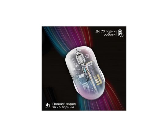 Мышка Promate Samo Wireless/Bluetooth White (samo.white), изображение 7 Мышка Promate Samo Wireless/Bluetooth White (samo.white), изображение 7