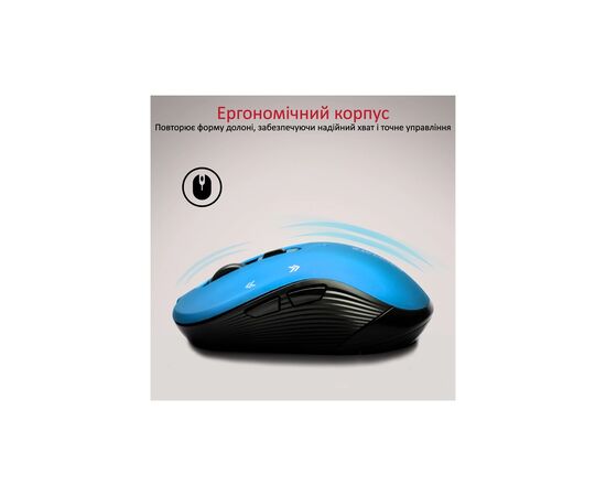 Мышка Promate Slider Wireless Blue (slider.blue), изображение 3 Мышка Promate Slider Wireless Blue (slider.blue), изображение 3