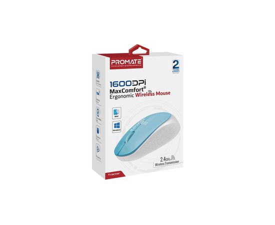 Мышка Promate Tracker Wireless Blue (tracker.blue), изображение 2 Мышка Promate Tracker Wireless Blue (tracker.blue), изображение 2
