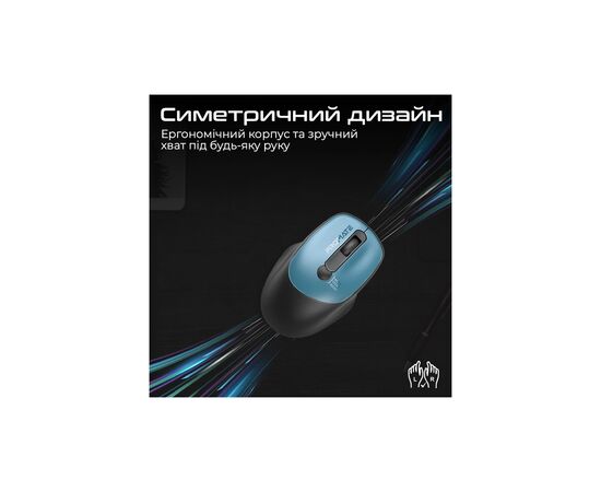 Мышка Promate UniGlide Wireless Blue (uniglide.blue), изображение 3 Мышка Promate UniGlide Wireless Blue (uniglide.blue), изображение 3
