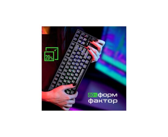 Клавіатура Vertux VertuPro-80 Wireless/USB Black (vertupro-80.black), зображення 4 Клавіатура Vertux VertuPro-80 Wireless/USB Black (vertupro-80.black), зображення 4