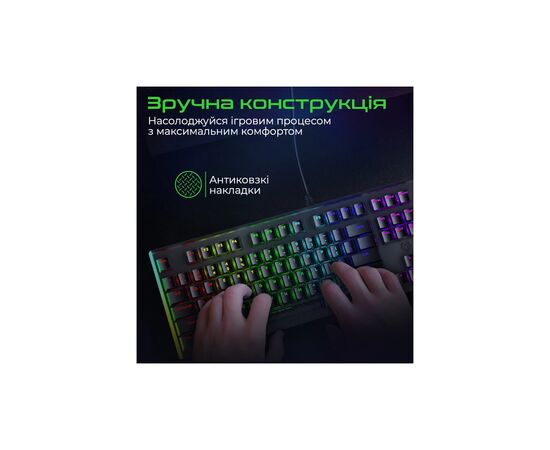 Клавіатура Vertux Comando USB Black (comando.black), зображення 4 Клавіатура Vertux Comando USB Black (comando.black), зображення 4