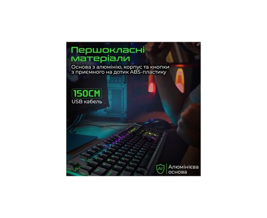 Клавіатура Vertux Comando USB Black (comando.black), зображення 6 Клавіатура Vertux Comando USB Black (comando.black), зображення 6