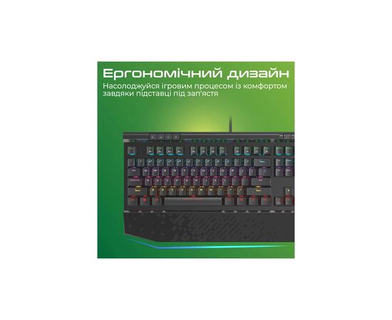Клавіатура Vertux Tungsten USB Black (tungsten.black), зображення 4 Клавіатура Vertux Tungsten USB Black (tungsten.black), зображення 4