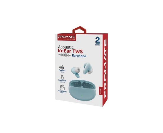 Наушники Promate Lush Blue (lush.blue), изображение 2 Наушники Promate Lush Blue (lush.blue), изображение 2