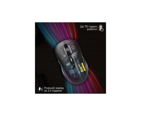 Мышка Promate Samo Wireless/Bluetooth Black (samo.black), изображение 7 Мышка Promate Samo Wireless/Bluetooth Black (samo.black), изображение 7