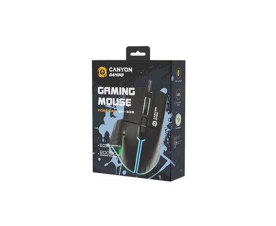 Мишка Canyon Fortnax GM-636 RGB USB Black (CND-SGM636B), зображення 6 Мишка Canyon Fortnax GM-636 RGB USB Black (CND-SGM636B), зображення 6