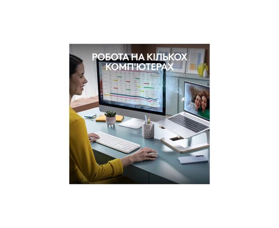 Комплект Logitech MK950 Bluetooth/Wireles UA Off-White (920-012491), изображение 3 Комплект Logitech MK950 Bluetooth/Wireles UA Off-White (920-012491), изображение 3