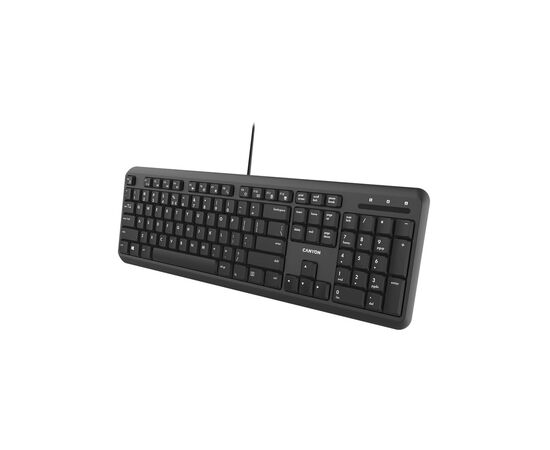 Клавиатура Canyon HKB-20 Velvet USB UA Black (CNS-HKB02), изображение 3 Клавиатура Canyon HKB-20 Velvet USB UA Black (CNS-HKB02), изображение 3
