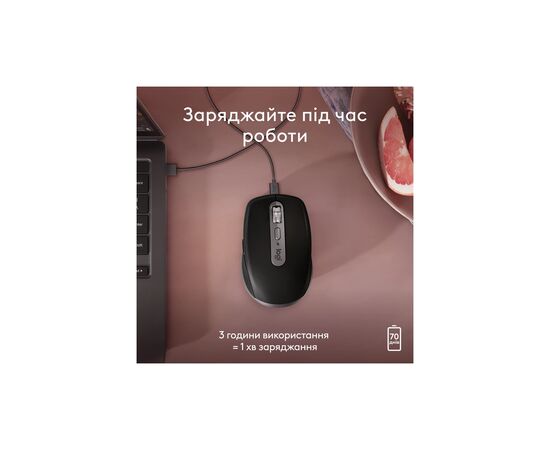Мышка Logitech MX Anywhere 3S для MAC Wireless Space Grey (910-006947), изображение 8 Мышка Logitech MX Anywhere 3S для MAC Wireless Space Grey (910-006947), изображение 8