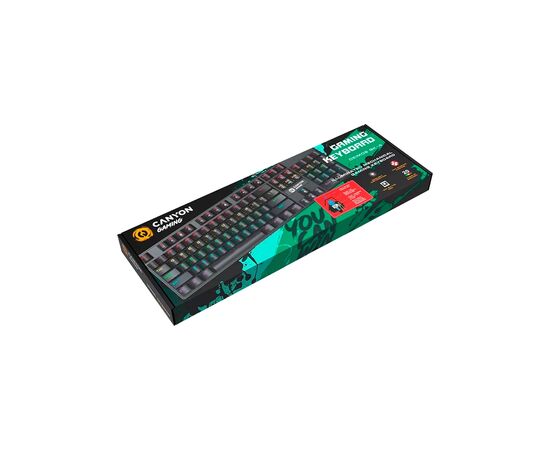 Клавиатура Canyon Deimos GK-4 Rainbow LED USB UA Black (CND-SKB4-US), изображение 3 Клавиатура Canyon Deimos GK-4 Rainbow LED USB UA Black (CND-SKB4-US), изображение 3