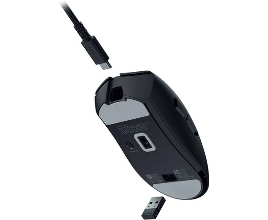 Мышка Razer DeathAdder V3 Hyperspeed Wireless Black (RZ01-05140100-R3G1), изображение 5 Мышка Razer DeathAdder V3 Hyperspeed Wireless Black (RZ01-05140100-R3G1), изображение 5