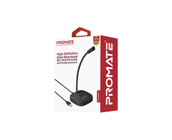 Микрофон Promate ProMic-1 USB Black (promic-1.black), изображение 2 Микрофон Promate ProMic-1 USB Black (promic-1.black), изображение 2