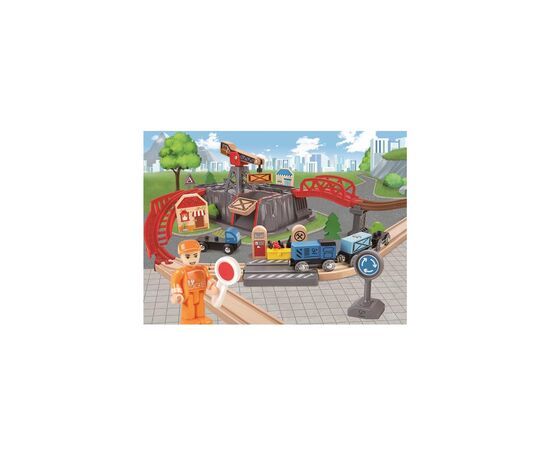 Железная дорога Hape Строительный комплекс 50 элементов (E3764), изображение 3 Железная дорога Hape Строительный комплекс 50 элементов (E3764), изображение 3