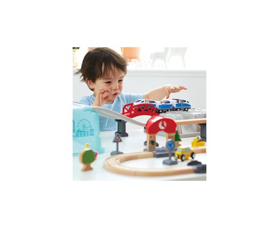 Железная дорога Hape в контейнере Город 48 элементов (E3771), изображение 3