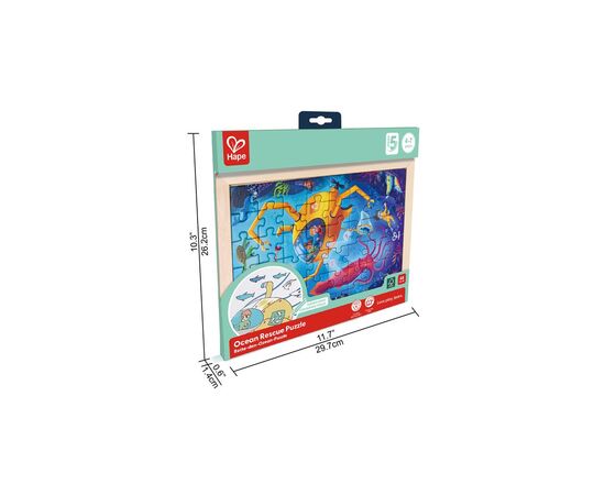 Пазл Hape Океан с раскраской (E1643), изображение 7 Пазл Hape Океан с раскраской (E1643), изображение 7