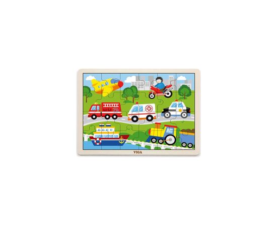 Пазл Viga Toys дерев'яний Транспорт 24 елемента (51462)