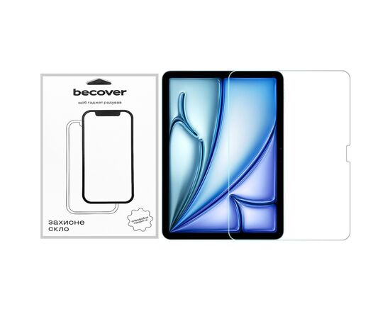 Стекло защитное BeCover Apple iPad Air 13" M2 2024 (711672)