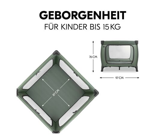 Детский манеж Hauck Sleep N Play SQ Dark Green (60673-5), изображение 9 Детский манеж Hauck Sleep N Play SQ Dark Green (60673-5), изображение 9