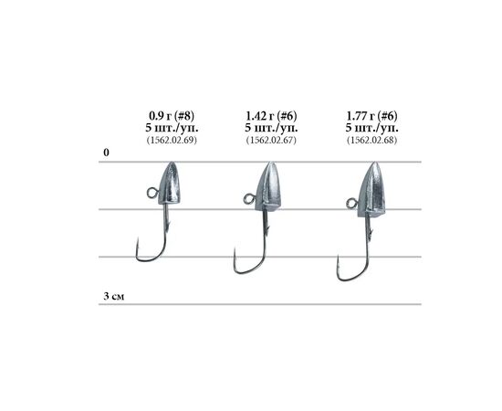 Джиг-головка Decoy SV-51 Delta Magic 6 1.42 g (5шт/уп) (1562.02.67), изображение 2 Джиг-головка Decoy SV-51 Delta Magic 6 1.42 g (5шт/уп) (1562.02.67), изображение 2