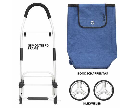 Сумка-тележка ShoppingCruiser Foldable 40 л Blue (928362), изображение 6 Сумка-тележка ShoppingCruiser Foldable 40 л Blue (928362), изображение 6