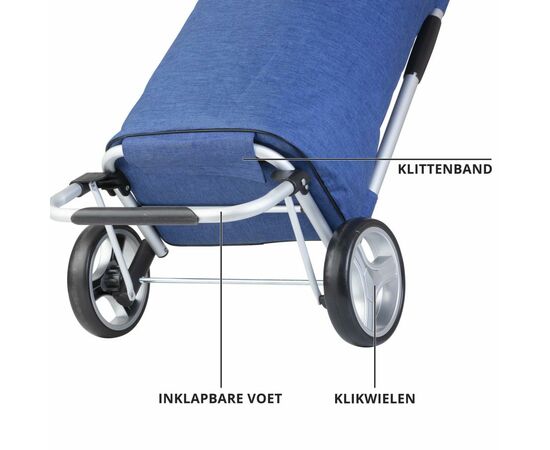 Сумка-тележка ShoppingCruiser Foldable 40 л Blue (928362), изображение 8 Сумка-тележка ShoppingCruiser Foldable 40 л Blue (928362), изображение 8