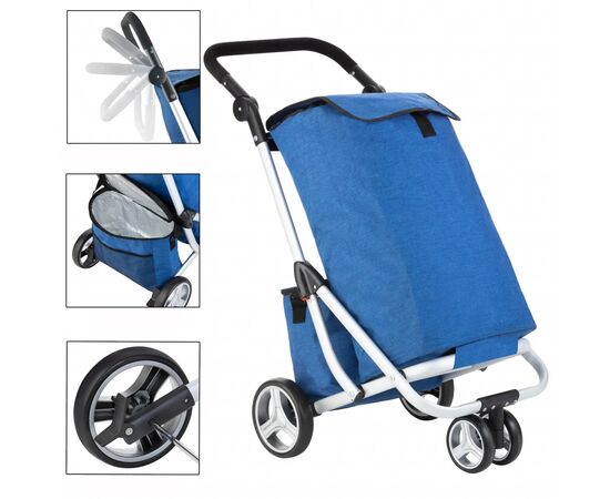 Сумка-тележка ShoppingCruiser 3 Wheels 72 л Blue (928364), изображение 3 Сумка-тележка ShoppingCruiser 3 Wheels 72 л Blue (928364), изображение 3